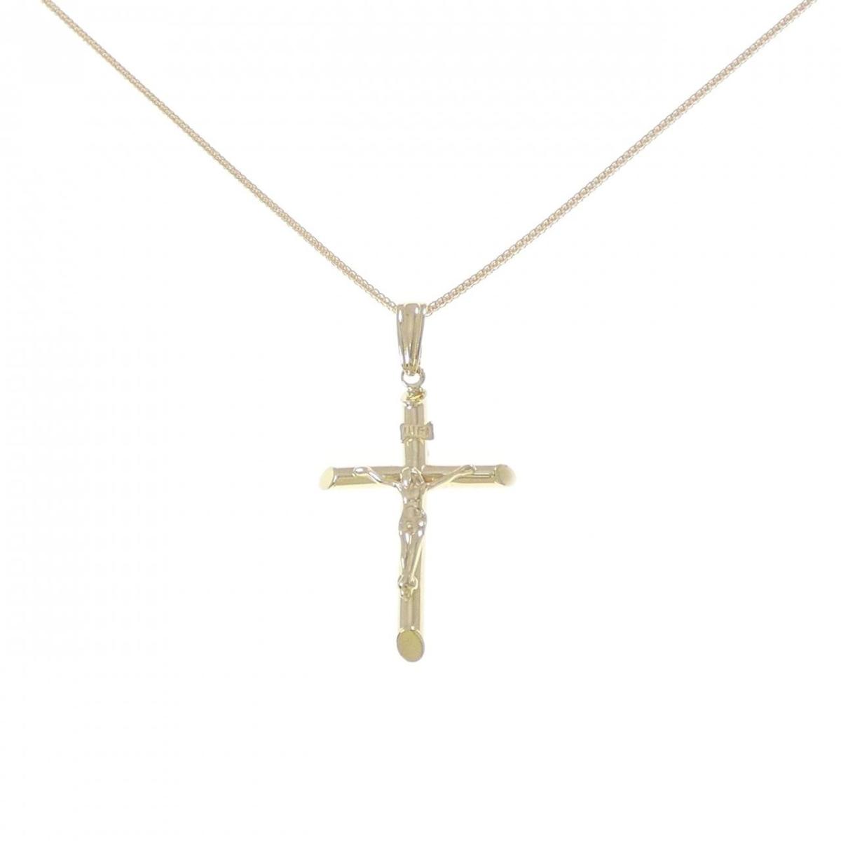 K18YG クロス ネックレス【中古】