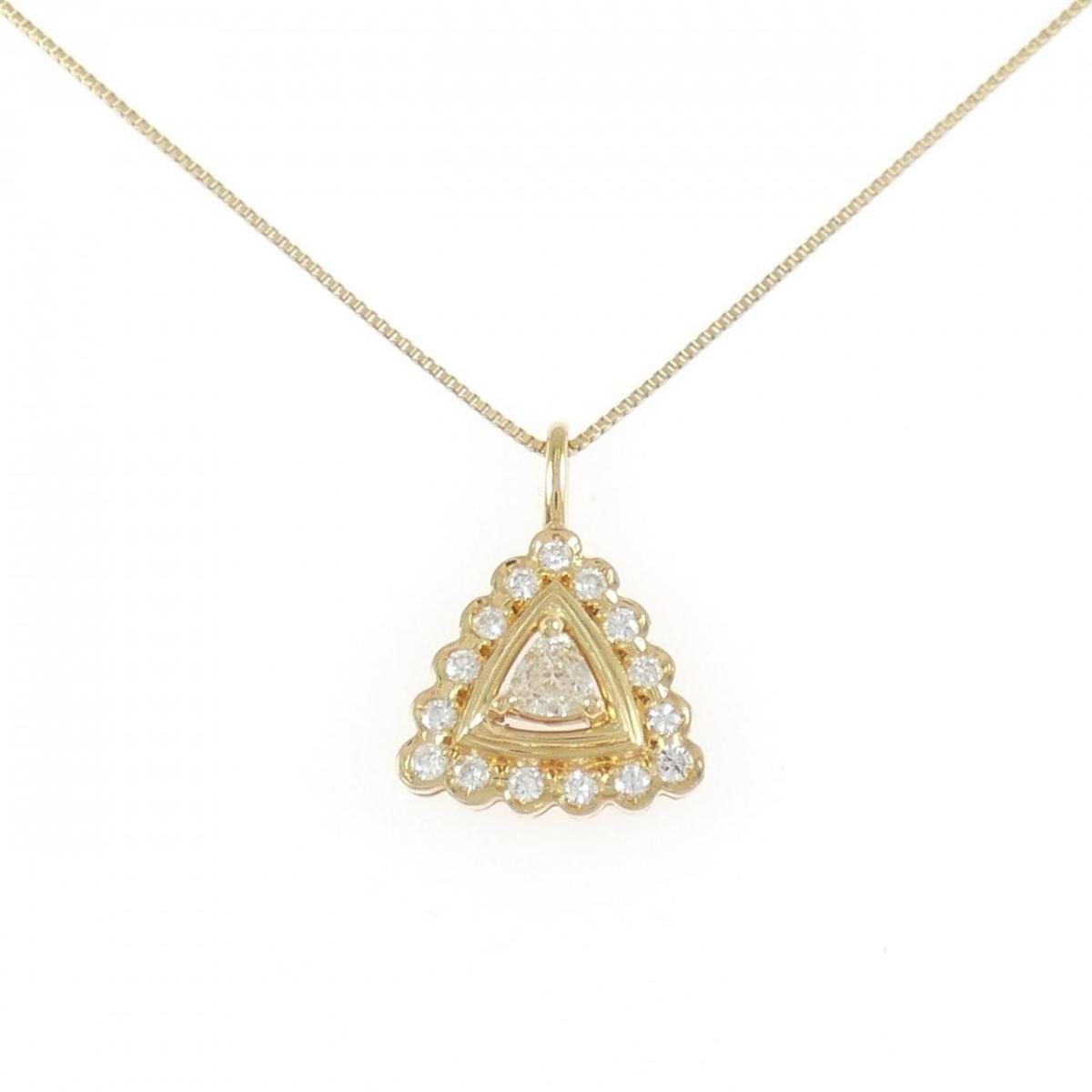 K18YG ダイヤモンド ネックレス 0.15CT【中古】