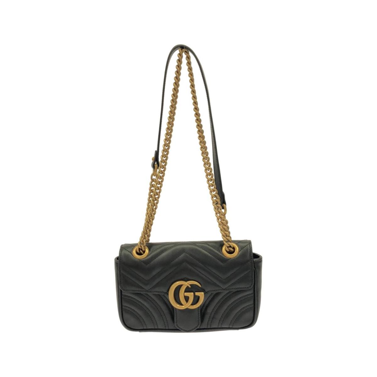 グッチ GG MARMONT 446744 DTD1T ショルダーバッグ【中古】 ハンドバッグ-バッグ・小物・ブランド雑貨