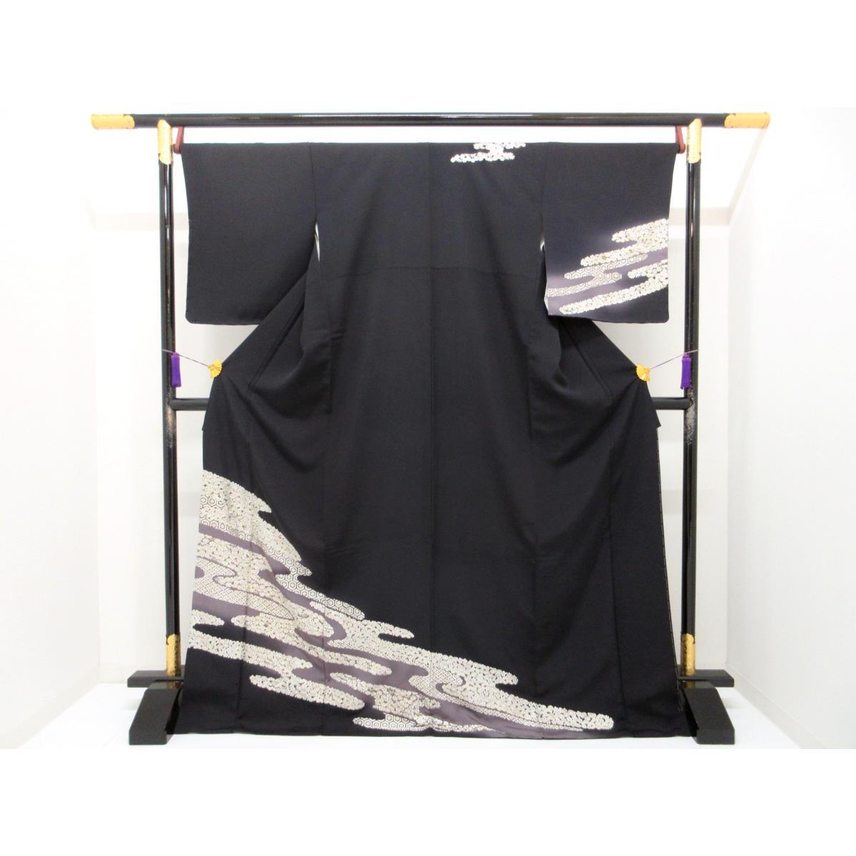 短い訪問着 刺しゅう工業 ボカシ染【中古】