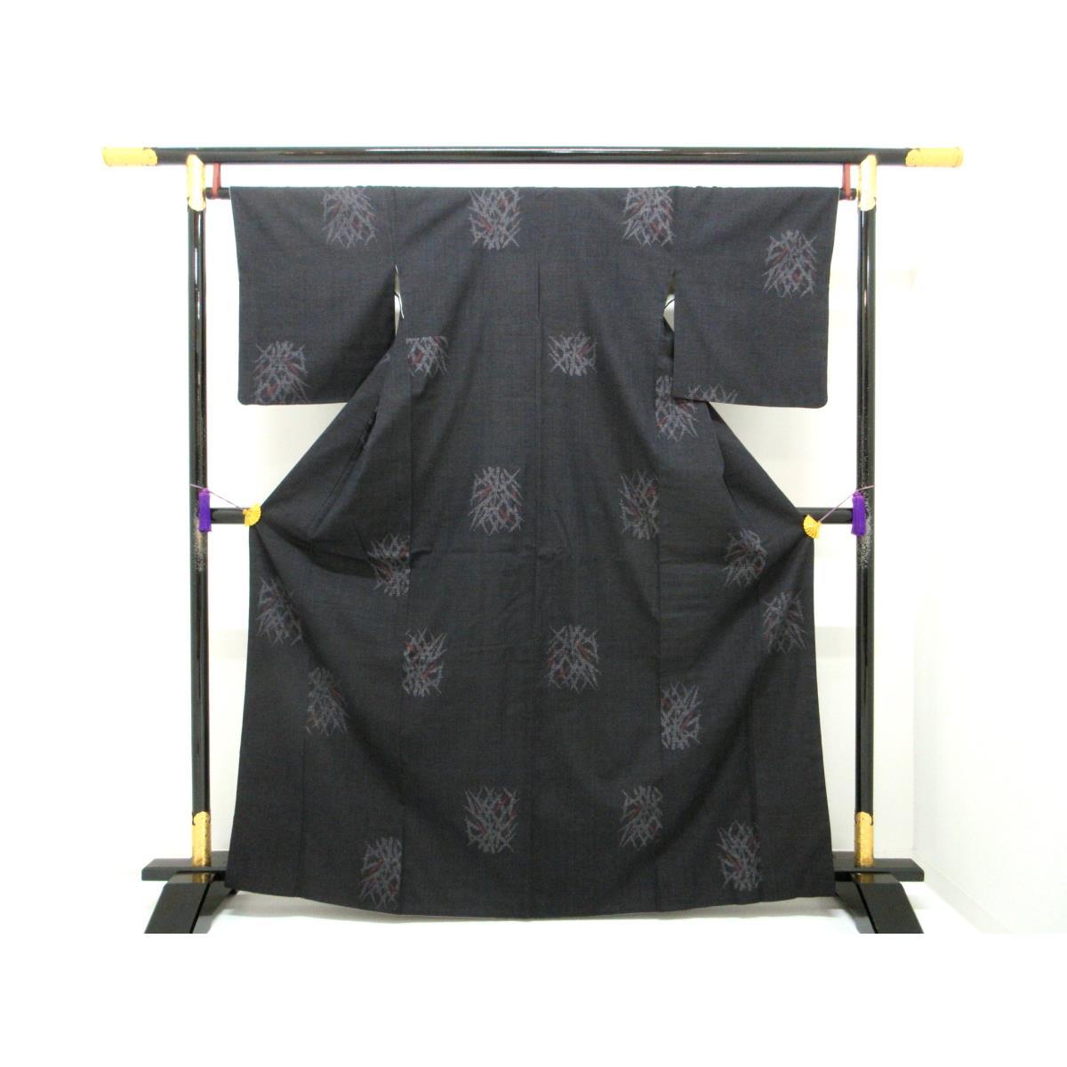 紬　証紙付　１００山【本場結城紬】【中古】