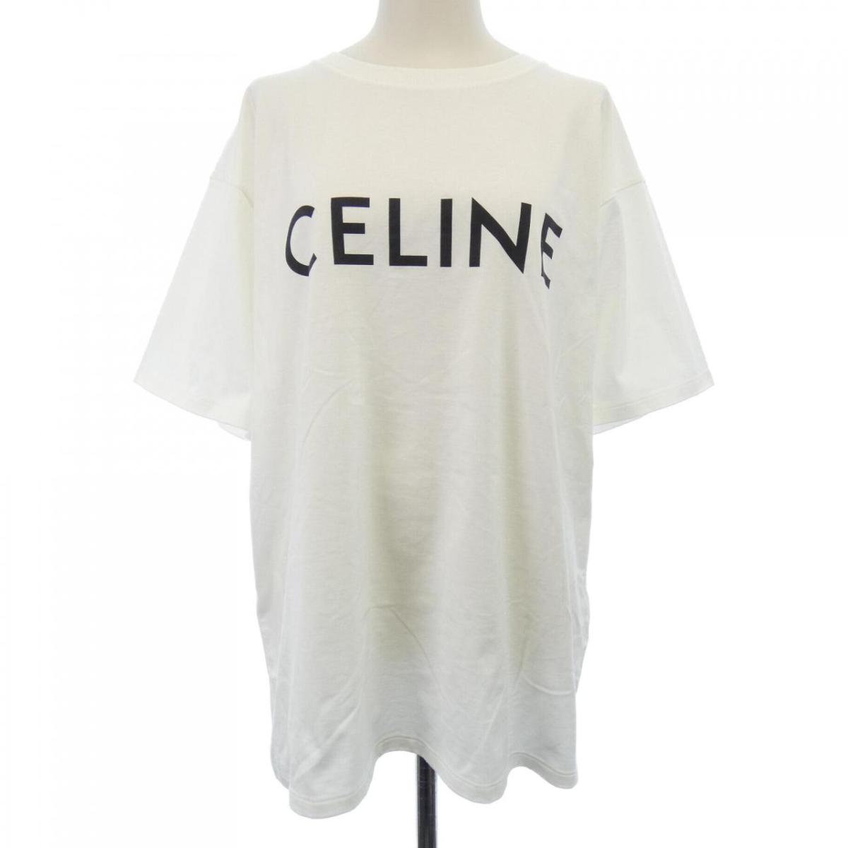 セリーヌ CELINE CELINEプリント ルーズTシャツ 2X764671Q Tシャツ【中古】