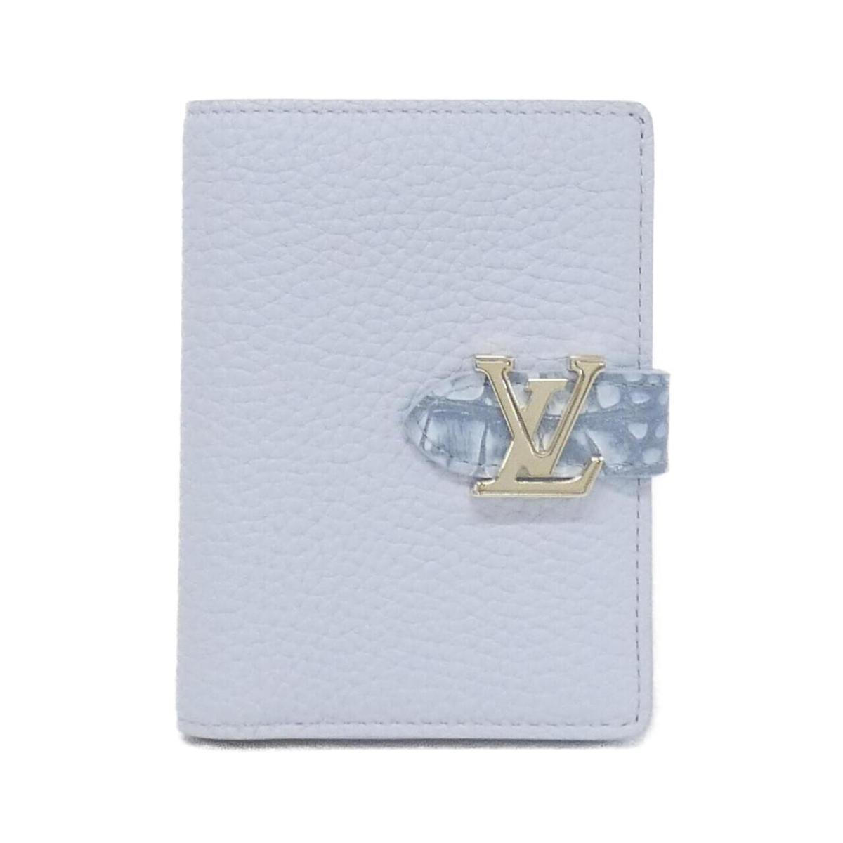 ルイヴィトン 異国的 なめし革 LVヴェルティカル ウォレット パウダーコンパクト N88275 金入れ【中古】