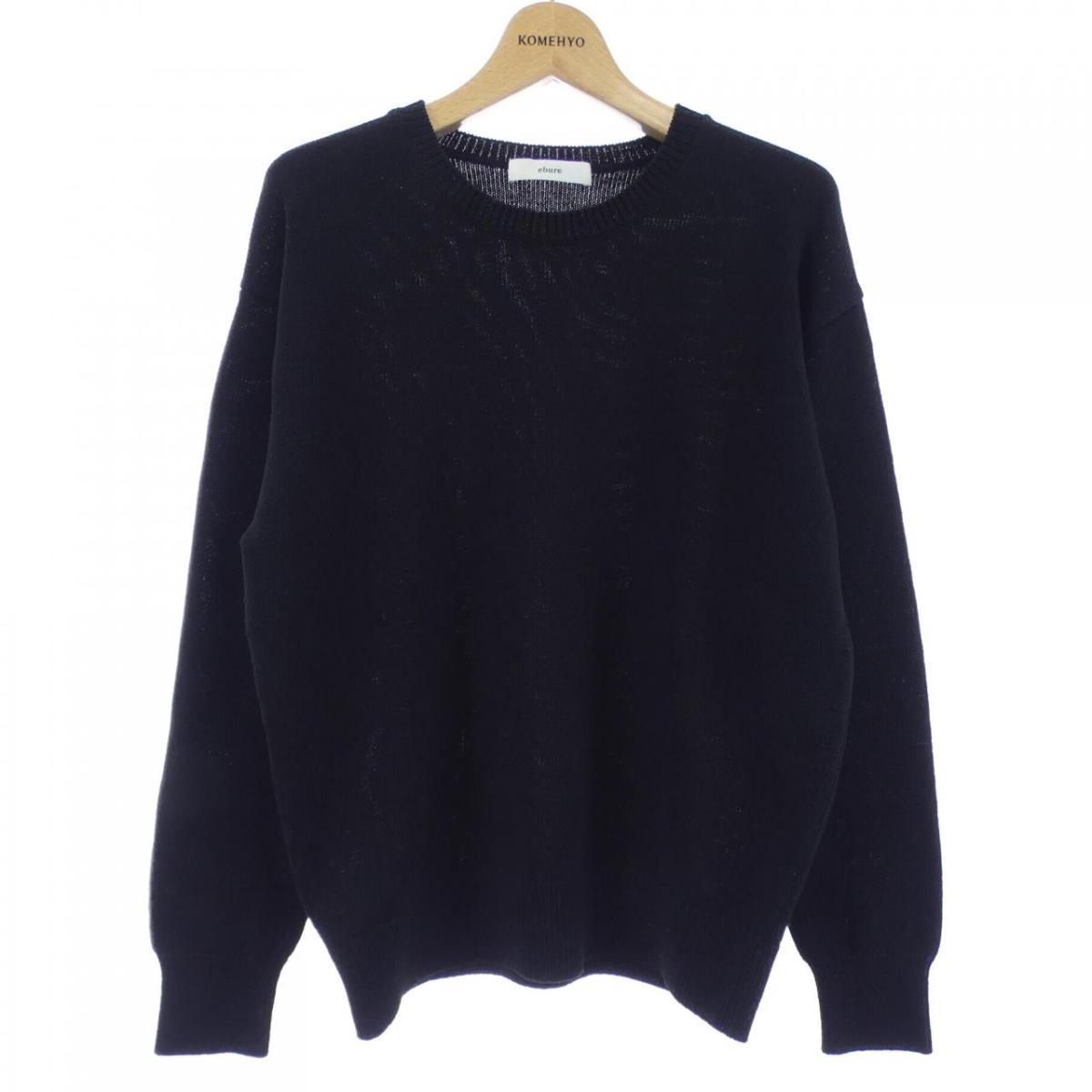 ebure エブール シャギーフォックス オフタートルニットセーター 3410800329 ネイビー F ebure - ebure エブール シャギーフォックス オフタートルニット