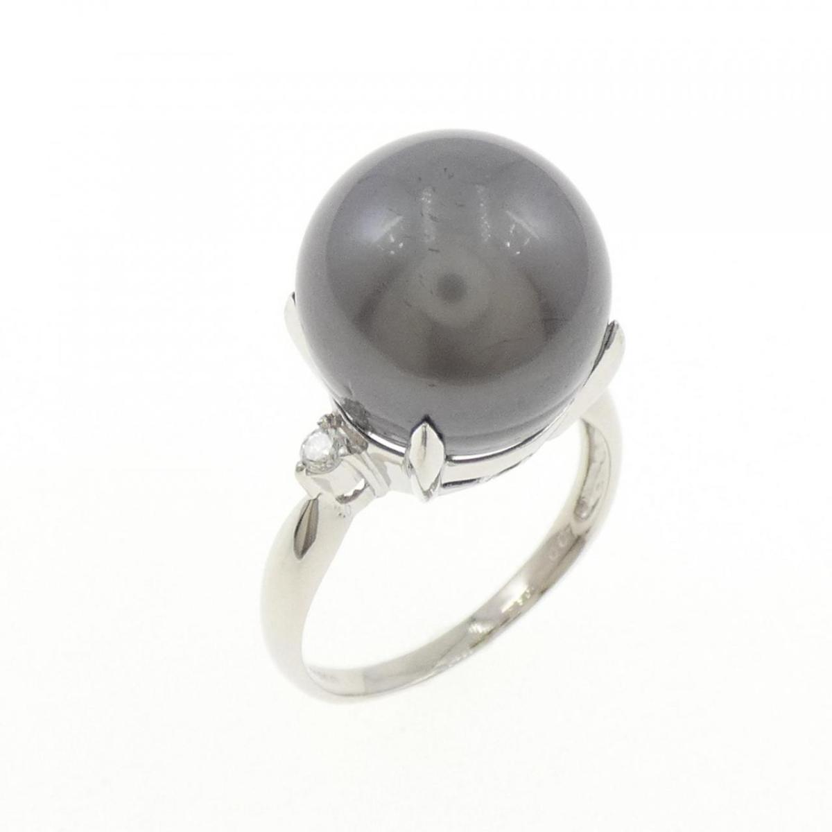PT900 黒蝶パール リング 13.1mm【中古】