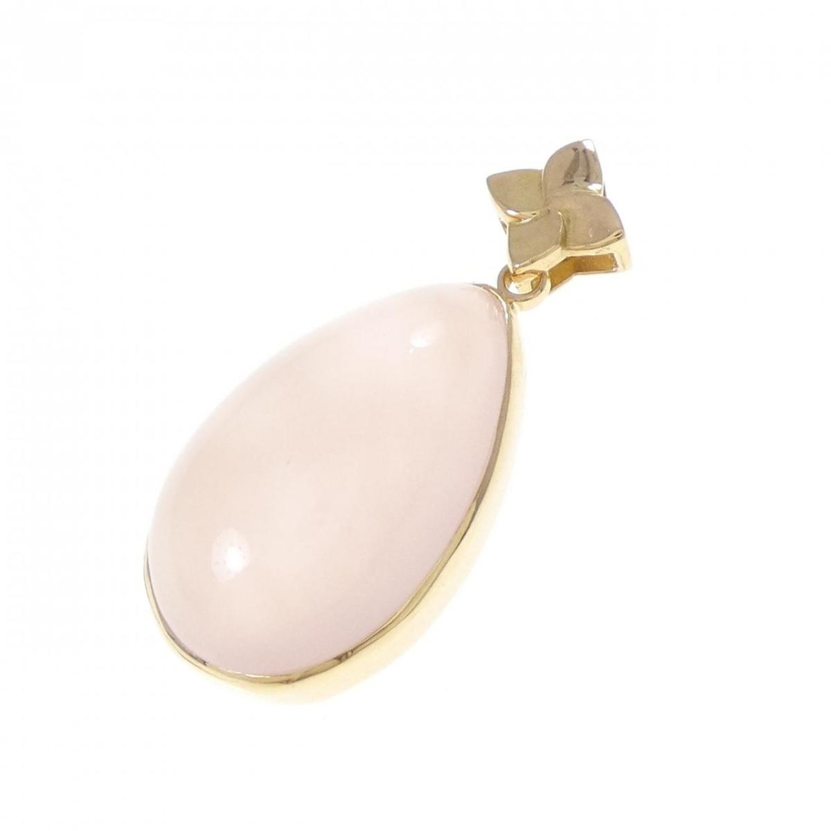 K18YG ローズクオーツ ペンダント【中古】 51,360円