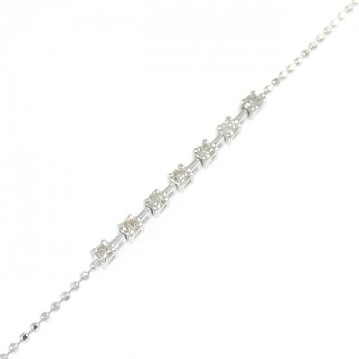 K18WG ダイヤモンド ブレスレット 0.15CT【中古】