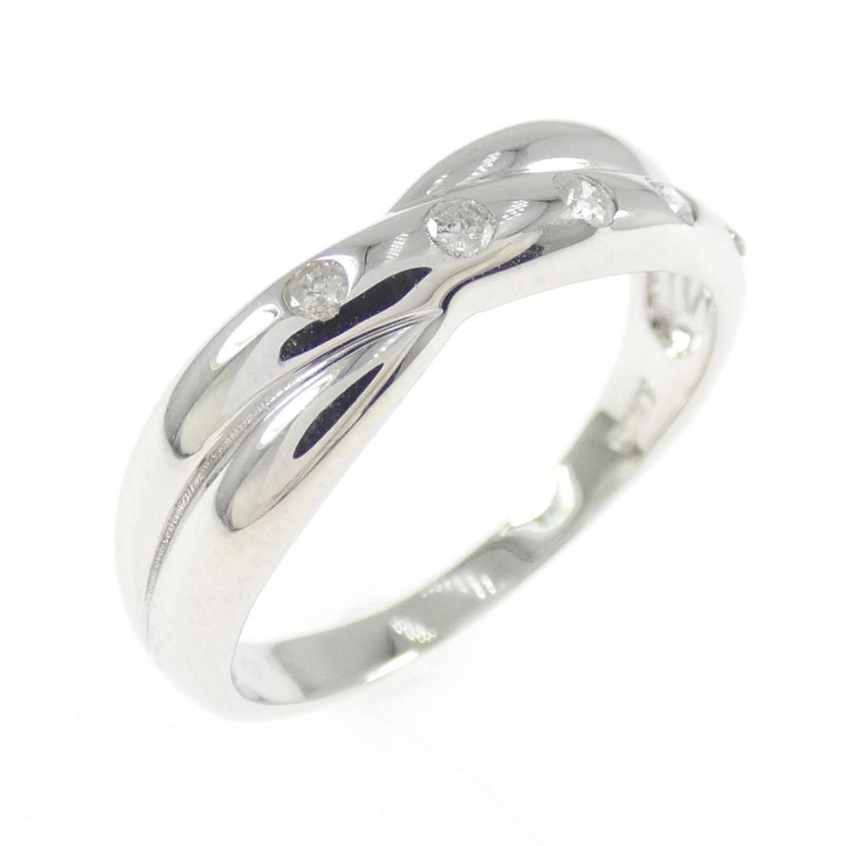 K18WG ダイヤモンド リング 0.10CT【中古】