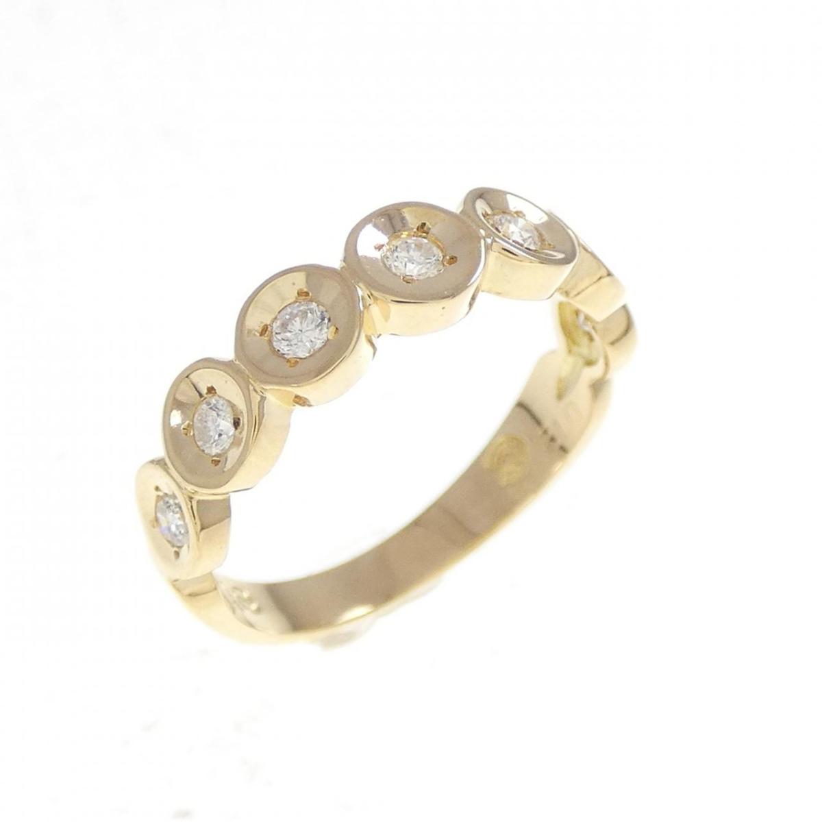 K18YG ダイヤモンド ピンキーリング 0.12CT【中古】