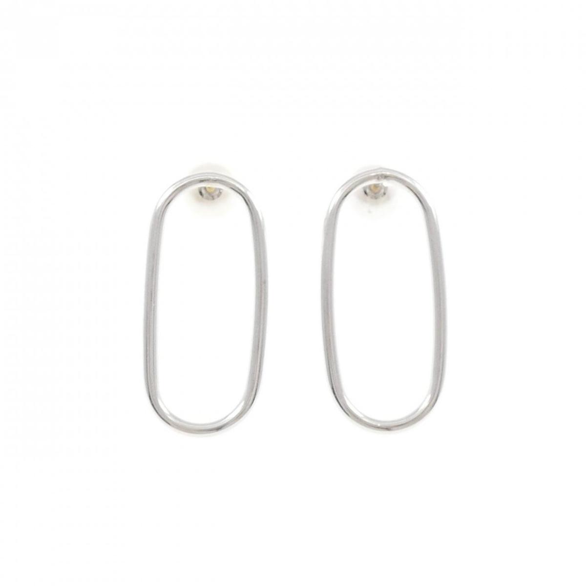 【新品】PT900/K18WG/PT850 アコヤパール ピアス 7.5mm【新品】