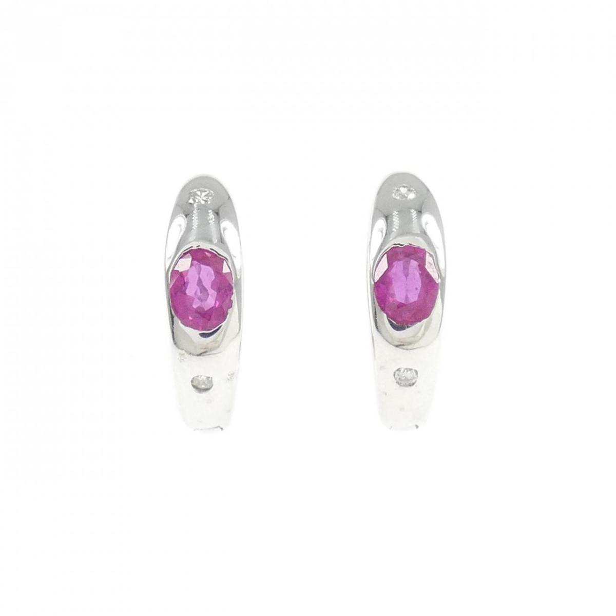 K14WG ルビー ピアス【中古】｜KOMEHYO ONLINESTORE 店