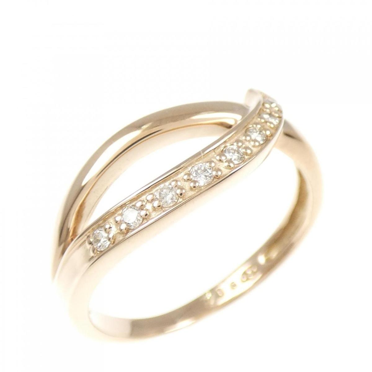 K18PG ダイヤモンド リング 0.06CT【中古】