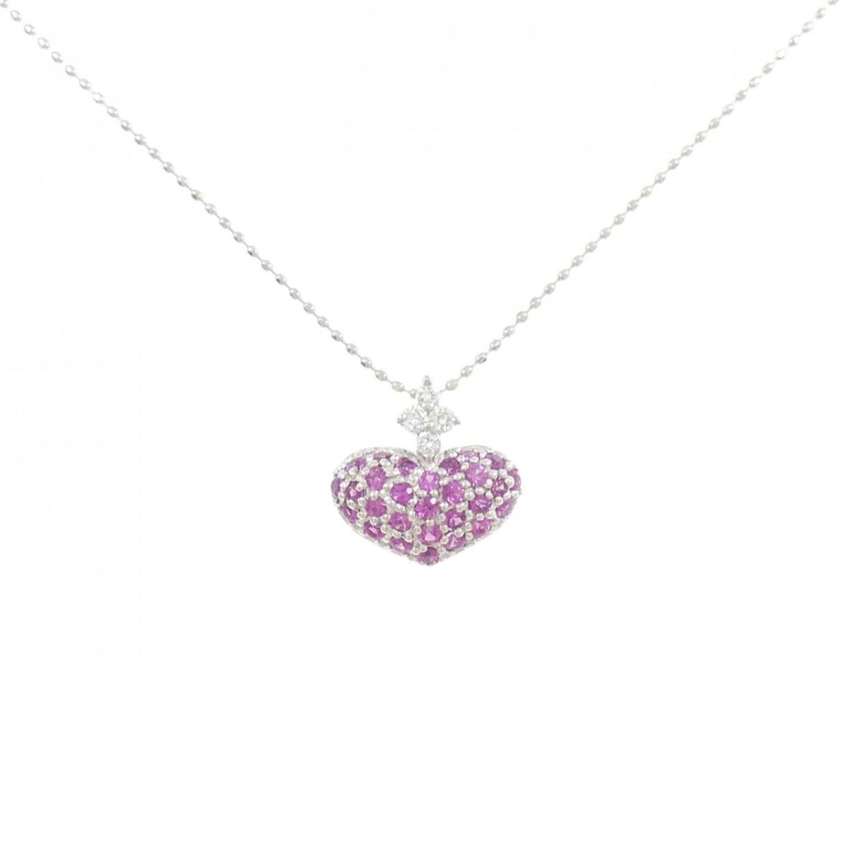 K18WG ハート サファイヤ ネックレス 0.50CT【中古】｜KOMEHYO ONLINESTORE 店