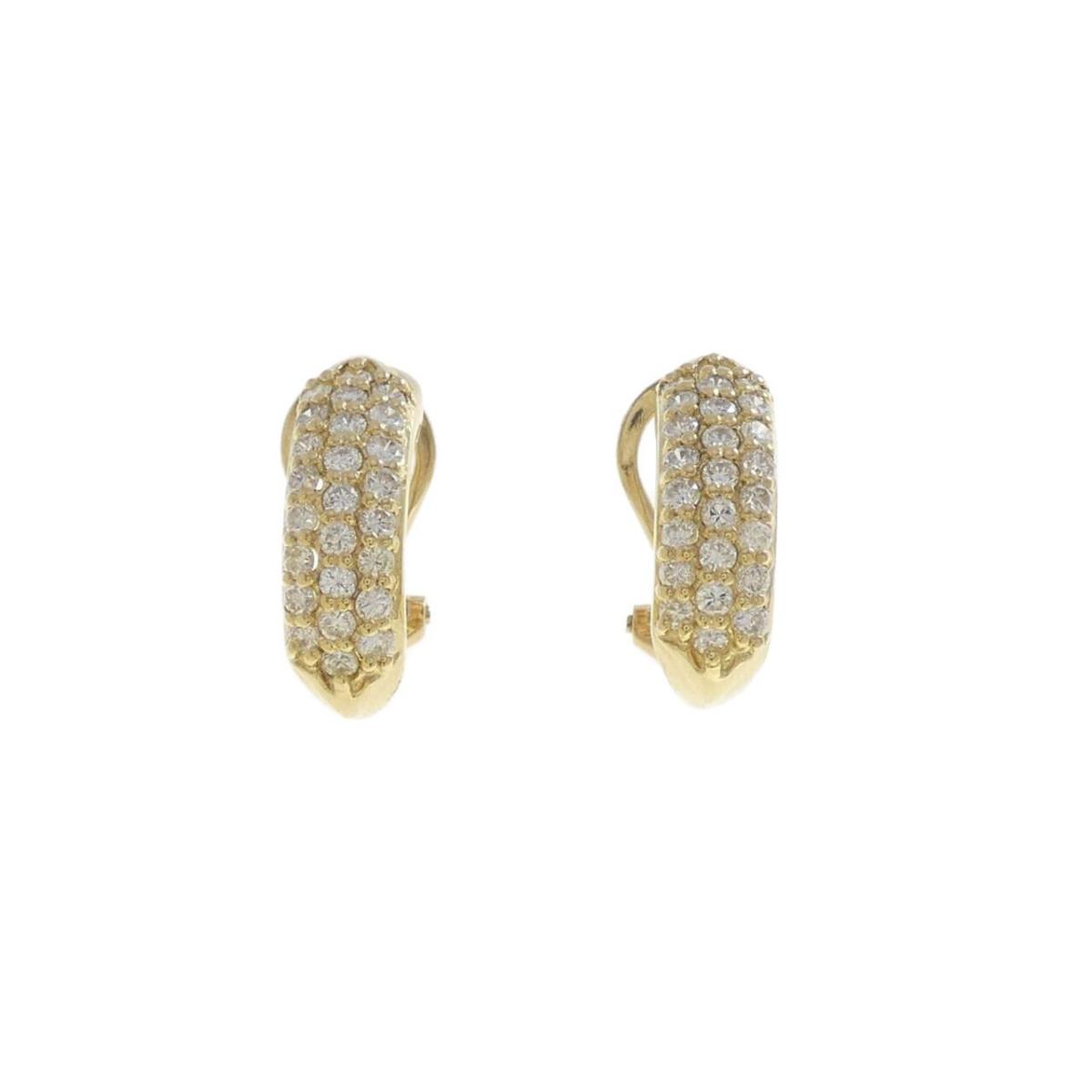 K18YG ダイヤモンド ピアス 1.00CT【中古】