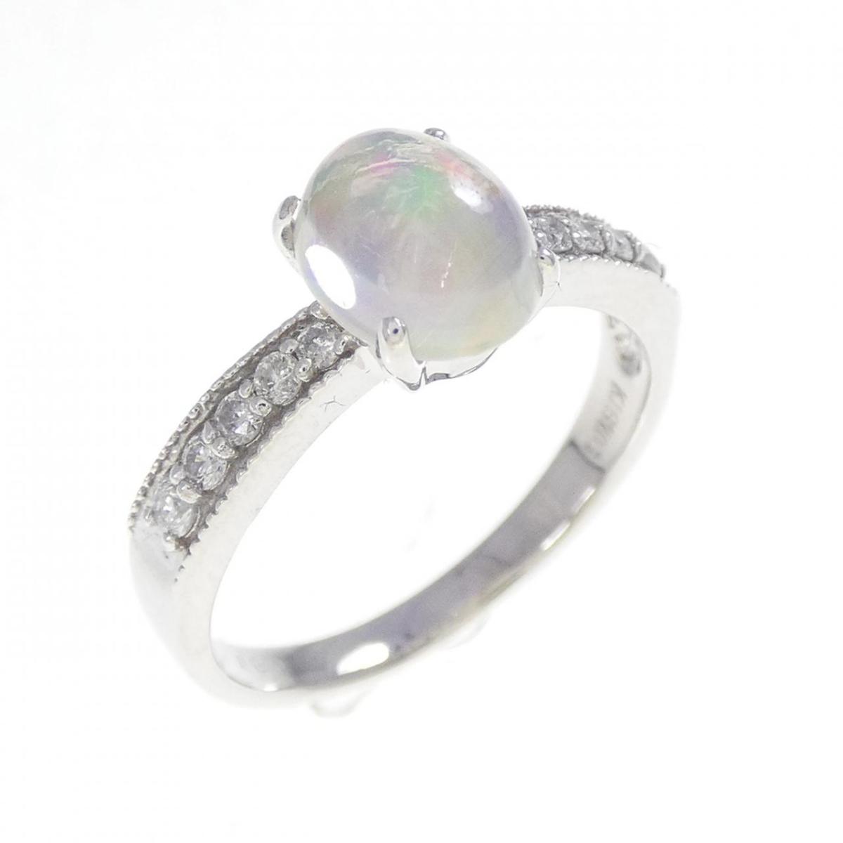 K18WG オパール リング 0.87CT【中古】