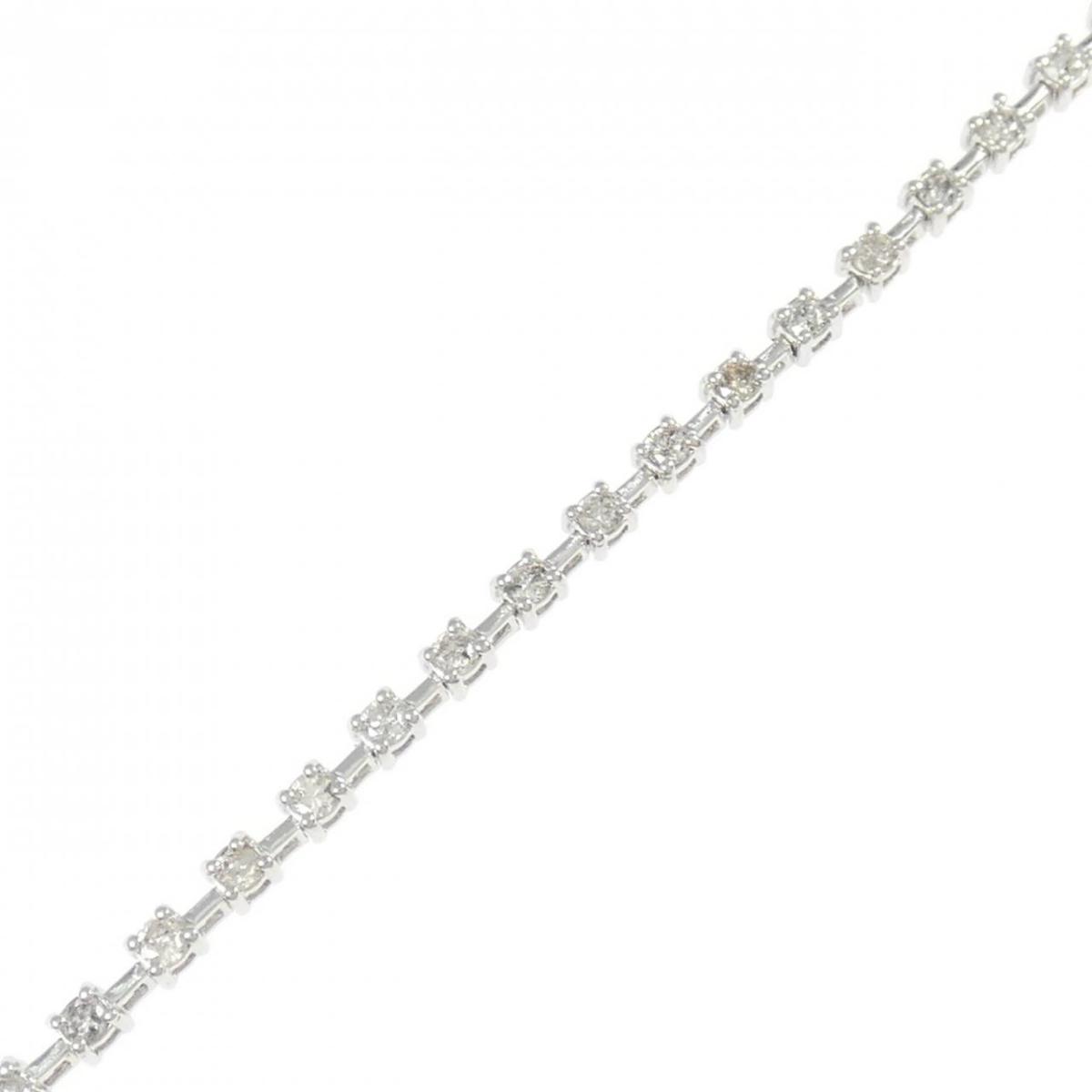 K18WG ダイヤモンド ブレスレット 1.00CT【中古】