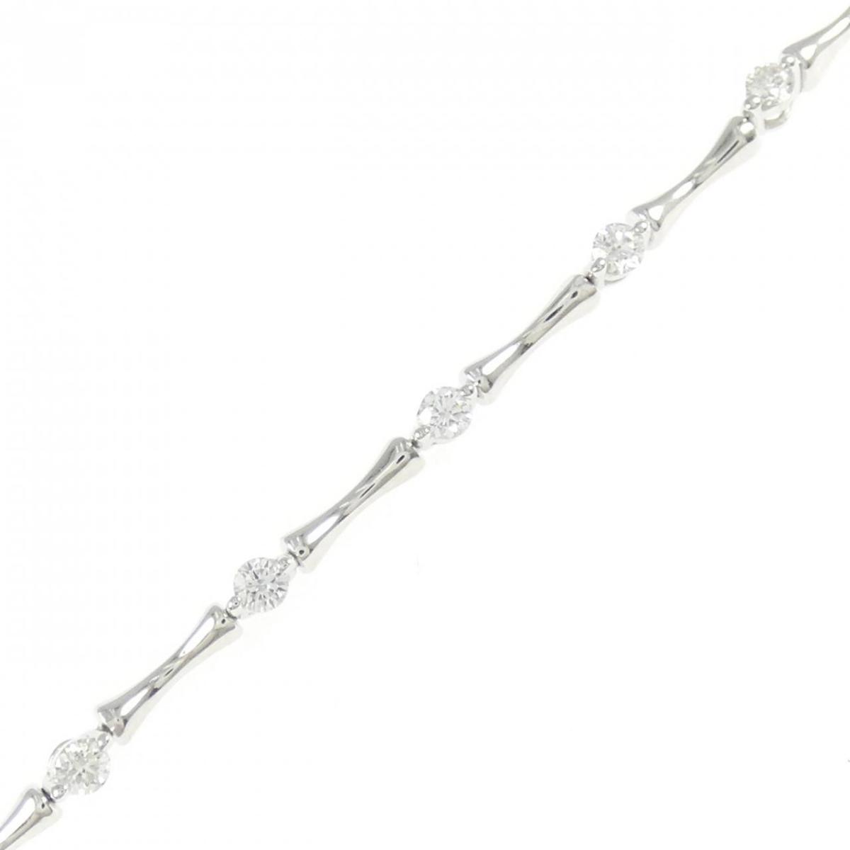 K18WG ダイヤモンド ブレスレット 0.65CT【中古】