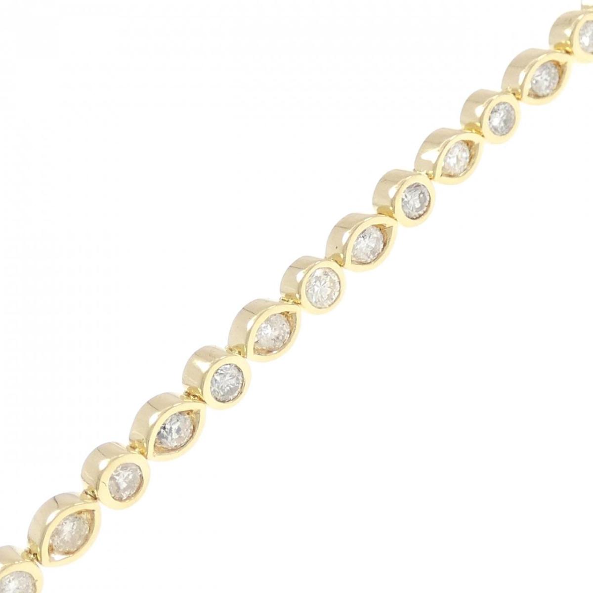 K18YG ダイヤモンド ブレスレット 2.6CT【中古】
