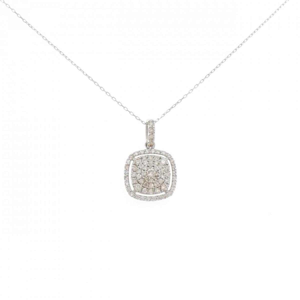K18WG ダイヤモンド ネックレス 0.40CT【中古】