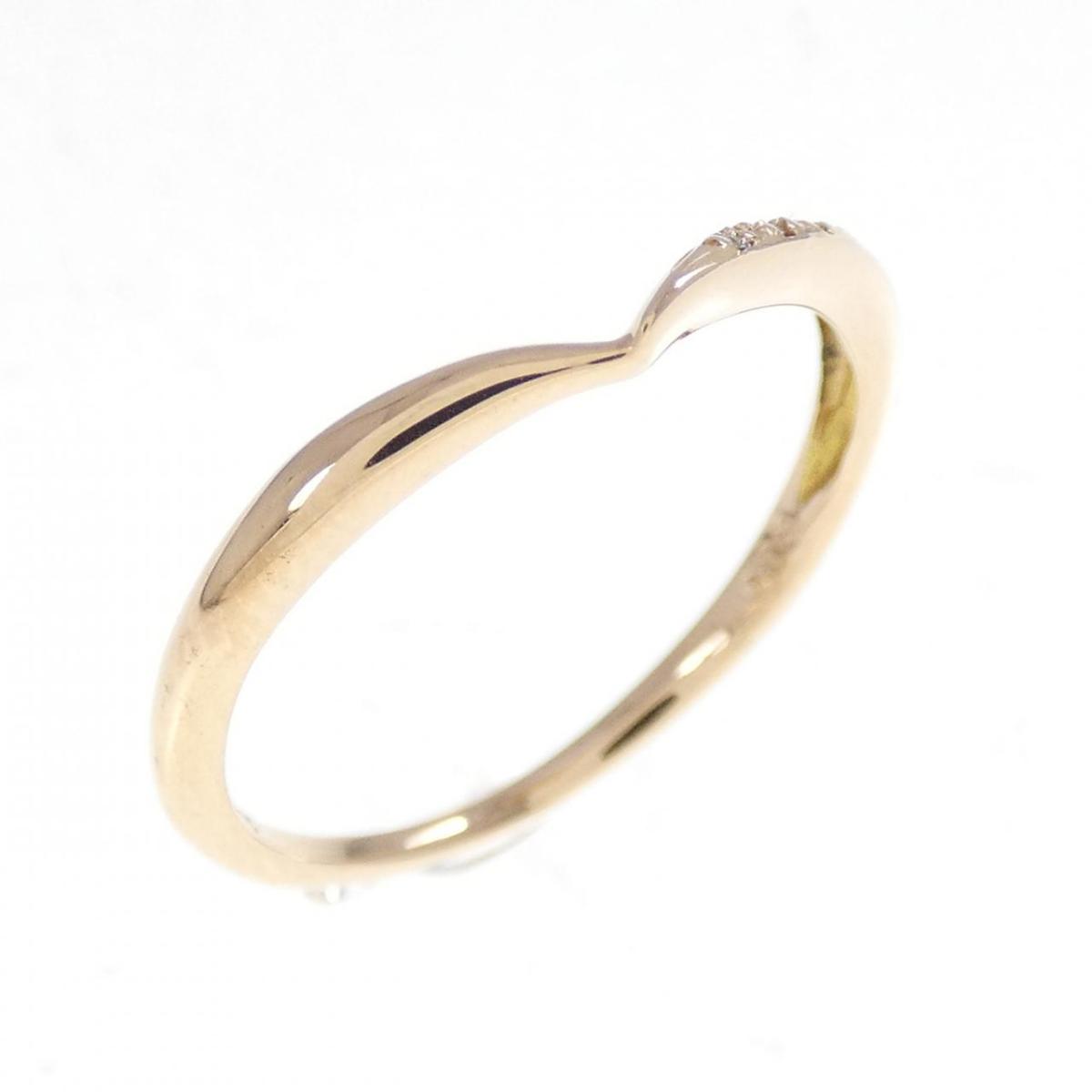 K18PG ダイヤモンド リング 0.03CT【中古】