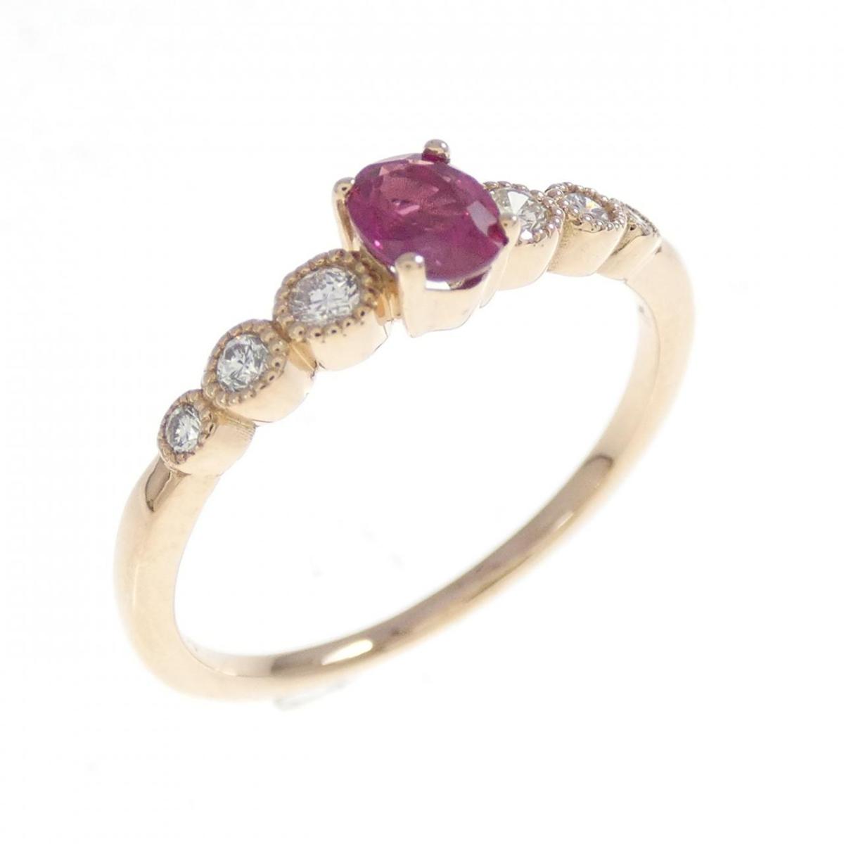 K18PG ルビー リング 0.306CT【中古】