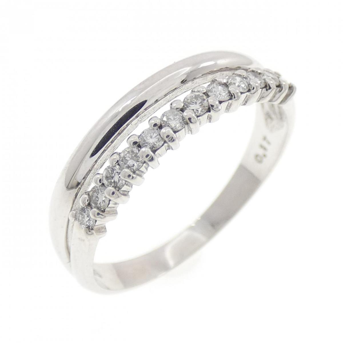 K18WG ダイヤモンド リング 0.17CT【中古】
