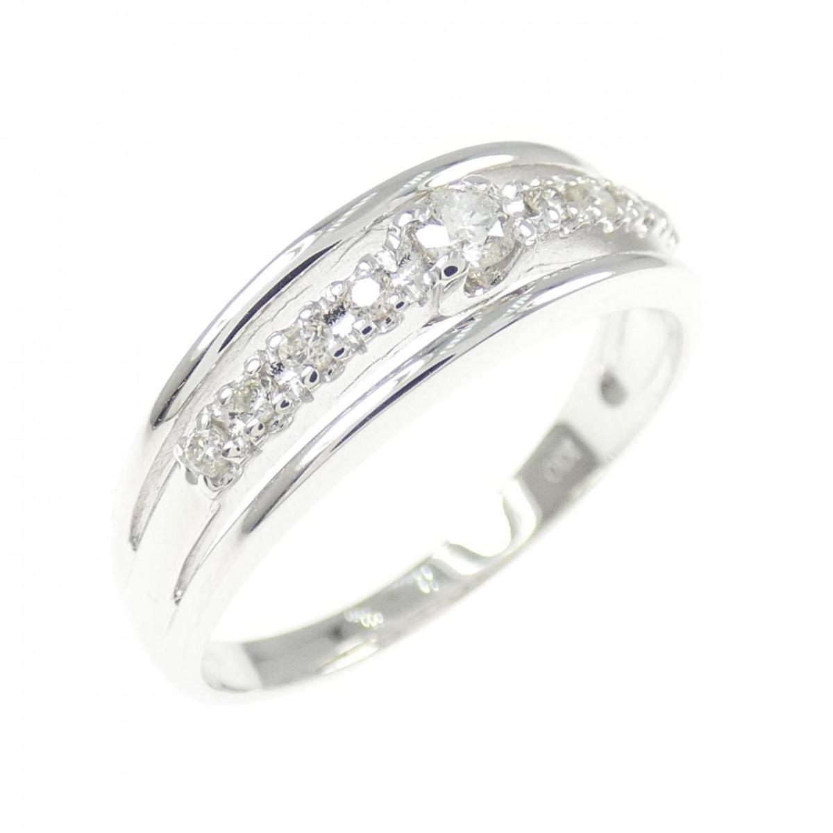 K10WG ダイヤモンド リング 0.14CT【中古】