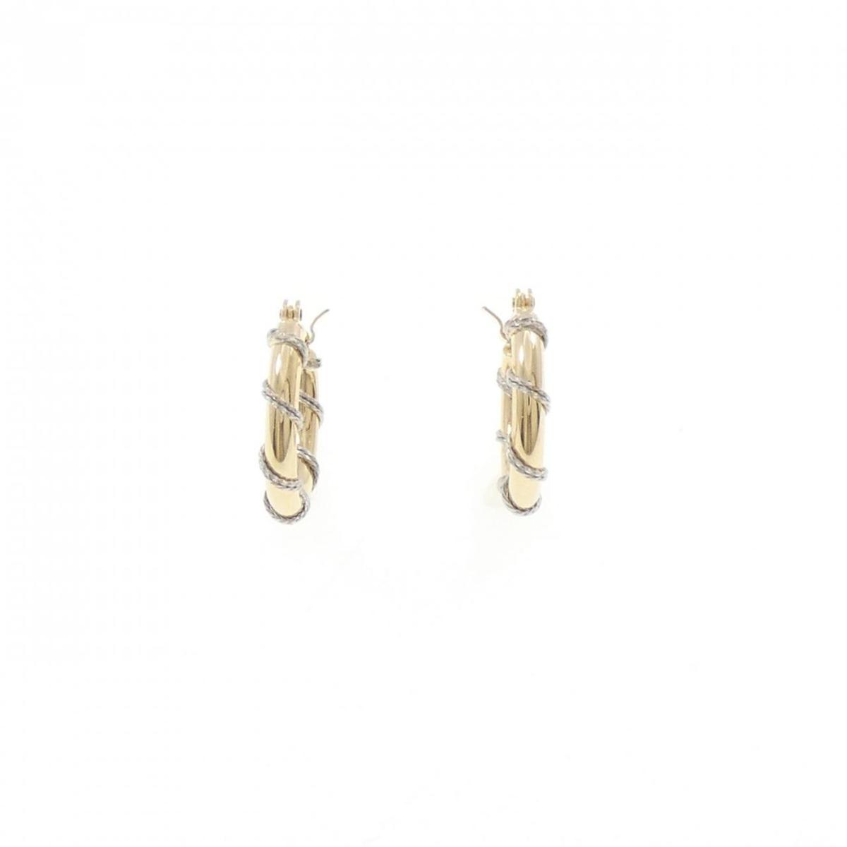 K18YG/PT ピアス【中古】
