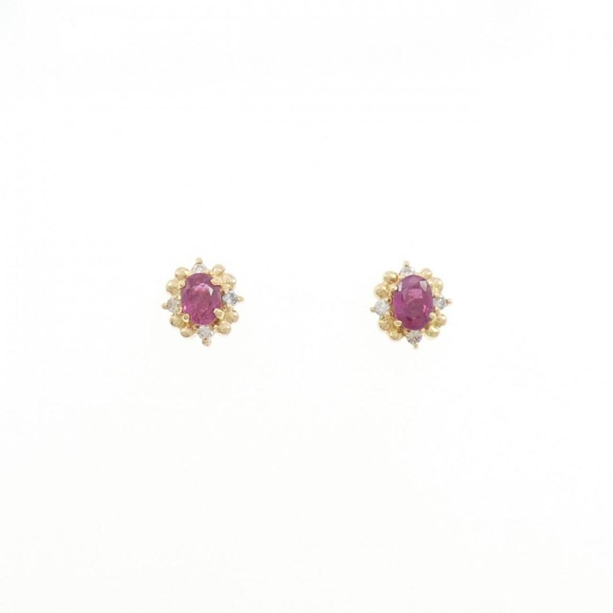 K18YG ルビー ピアス 0.38CT【中古】 39,390円
