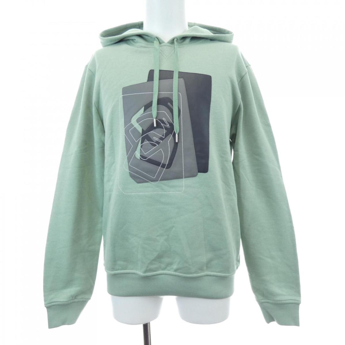 エルメス HERMES フーデッドパーカレザーパッチ ETRIERS DECALES 367800HA パーカー【中古】