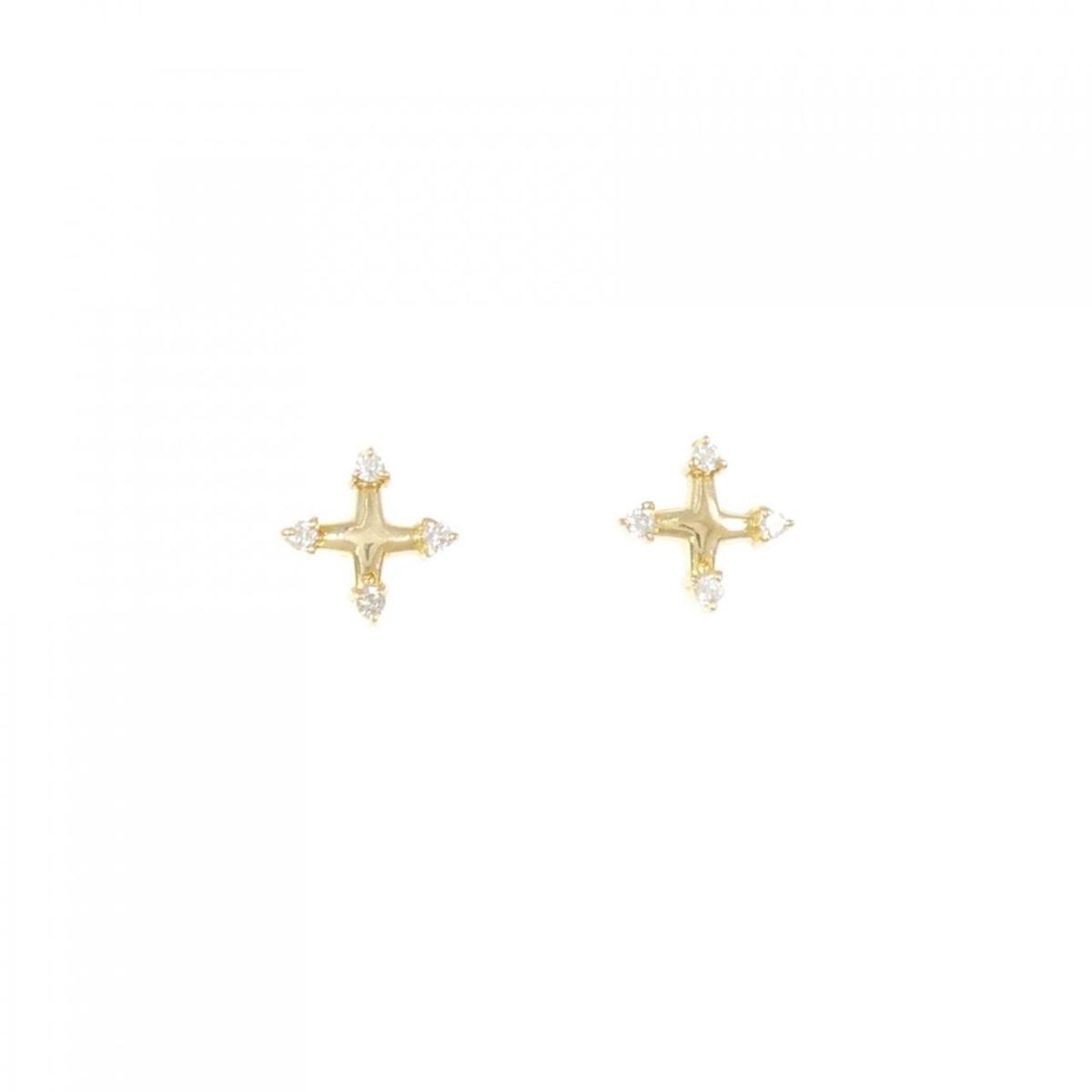 K18YG ダイヤモンド ピアス 0.08CT【中古】