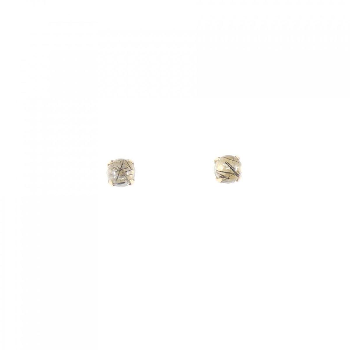 K18YG トルマリンインクオーツ ピアス【中古】|KOMEHYO ONLINESTORE 店