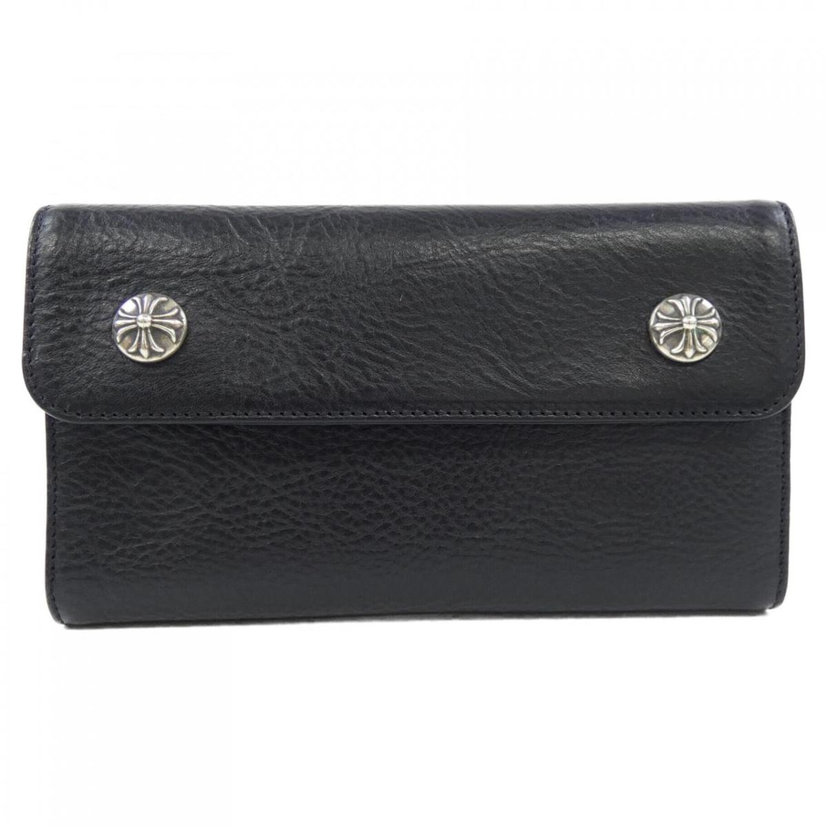 クロムハーツ CHROME HEARTS WAVE CROSS BTN 縮くれる はりつけ台名取り草 2246 304 0501 0900 WALLET【中古】