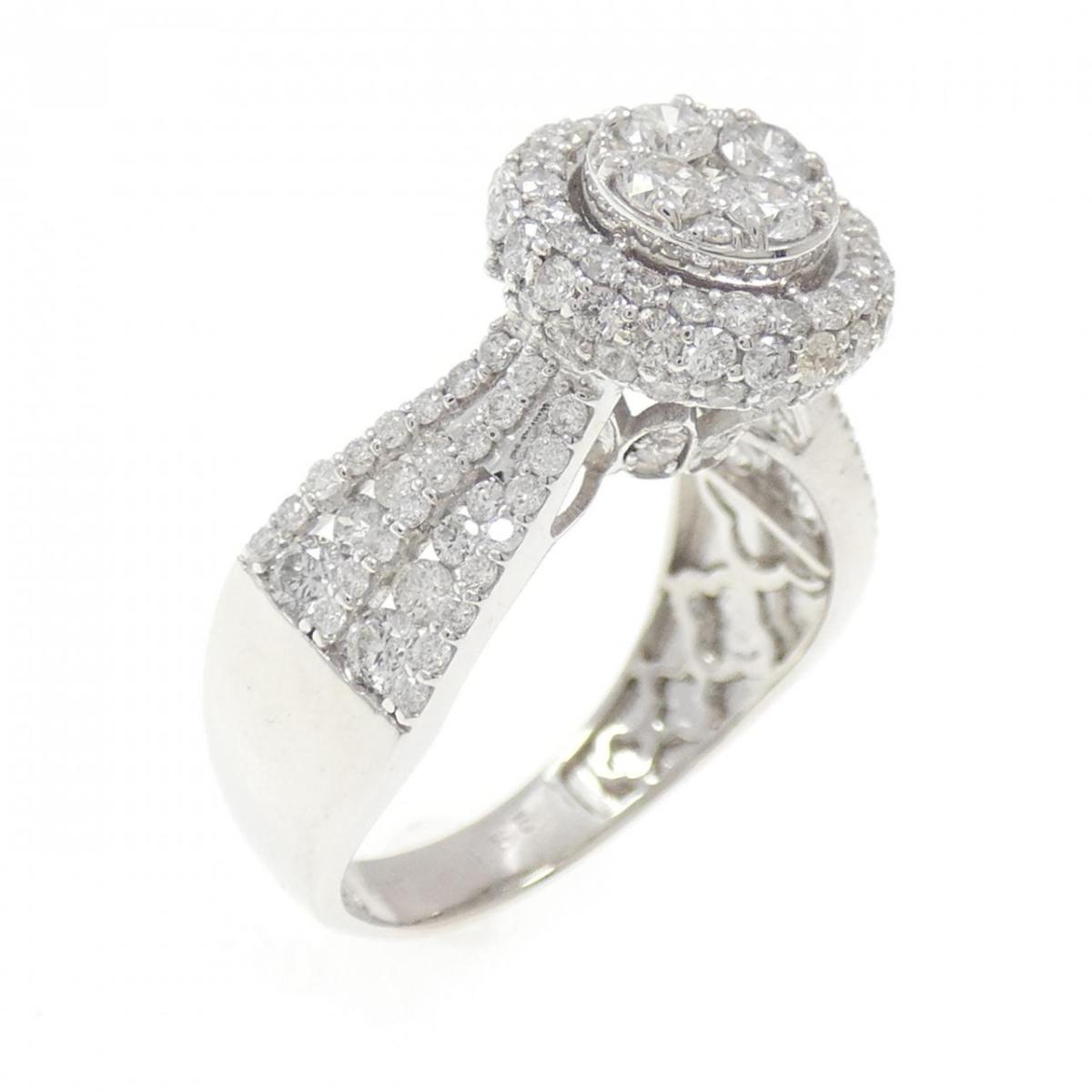 K18WG ダイヤモンド リング 1.55CT【中古】