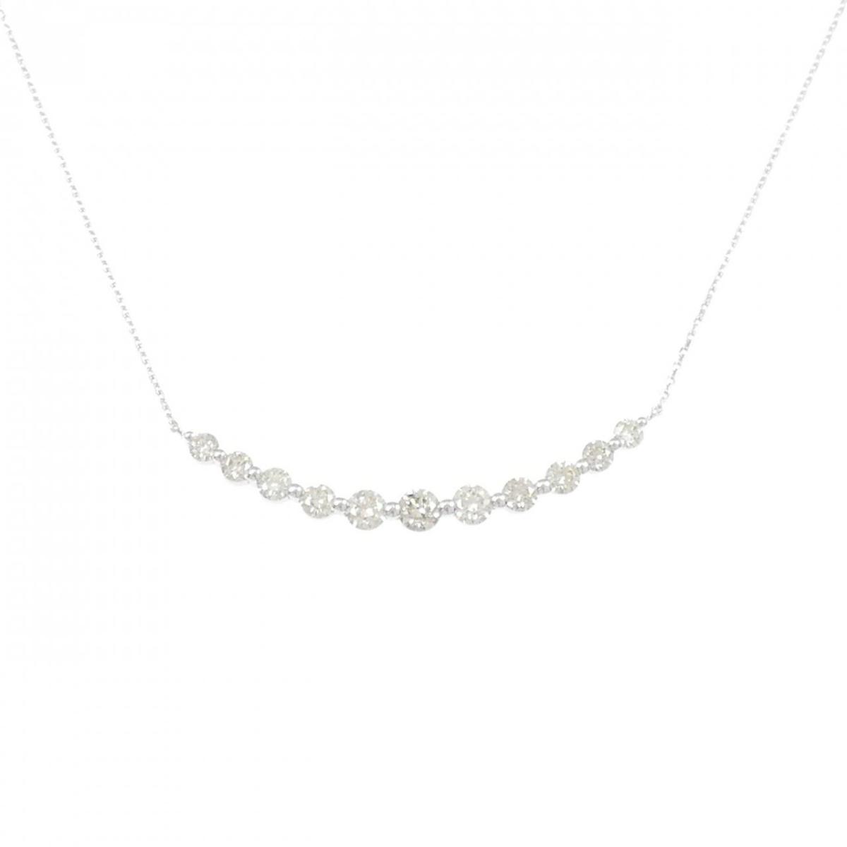K18WG ダイヤモンド ネックレス 1.00CT【中古】