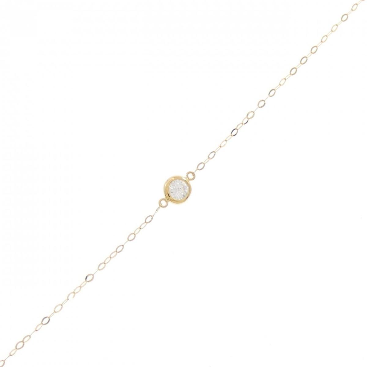 750YG ダイヤモンド ブレスレット 0.1CT【中古】