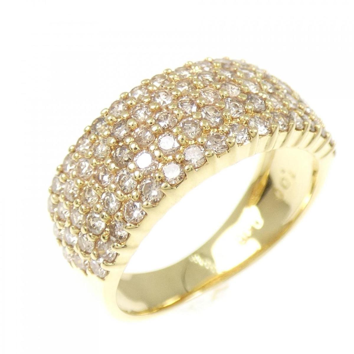 K18YG パヴェ ダイヤモンド リング 1.00CT【中古】