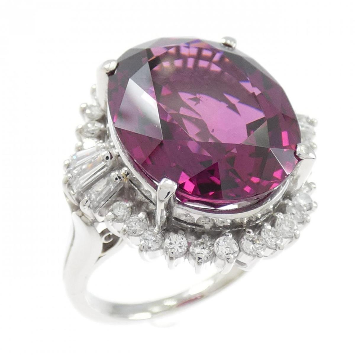 PT900 ガーネット リング 14.87CT【中古】
