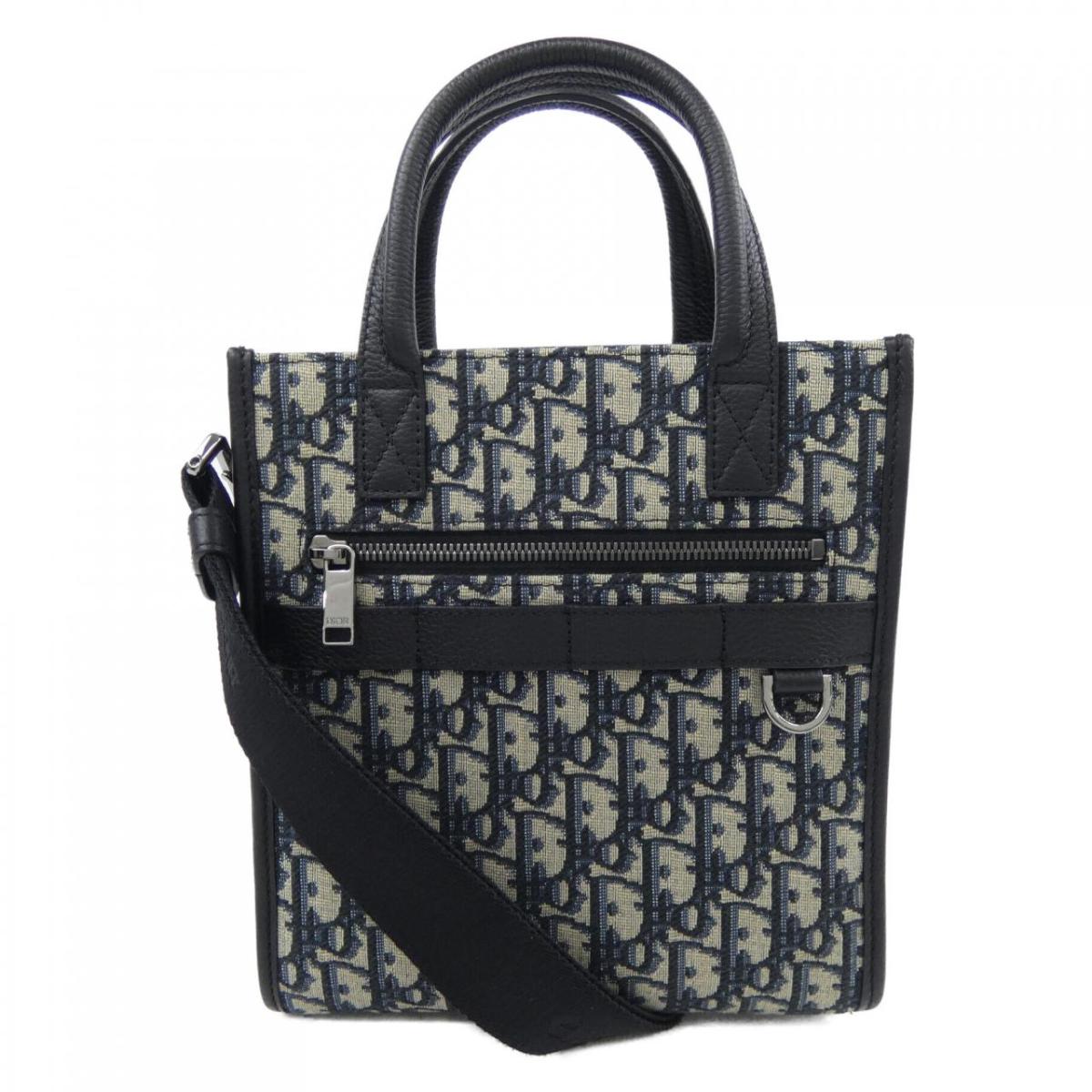 クリスチャンディオール DIOR SAFARI ノースサウスミニトートバッグ オブ漏れる ジャカード 2ESWS017YKY BAG【中古】