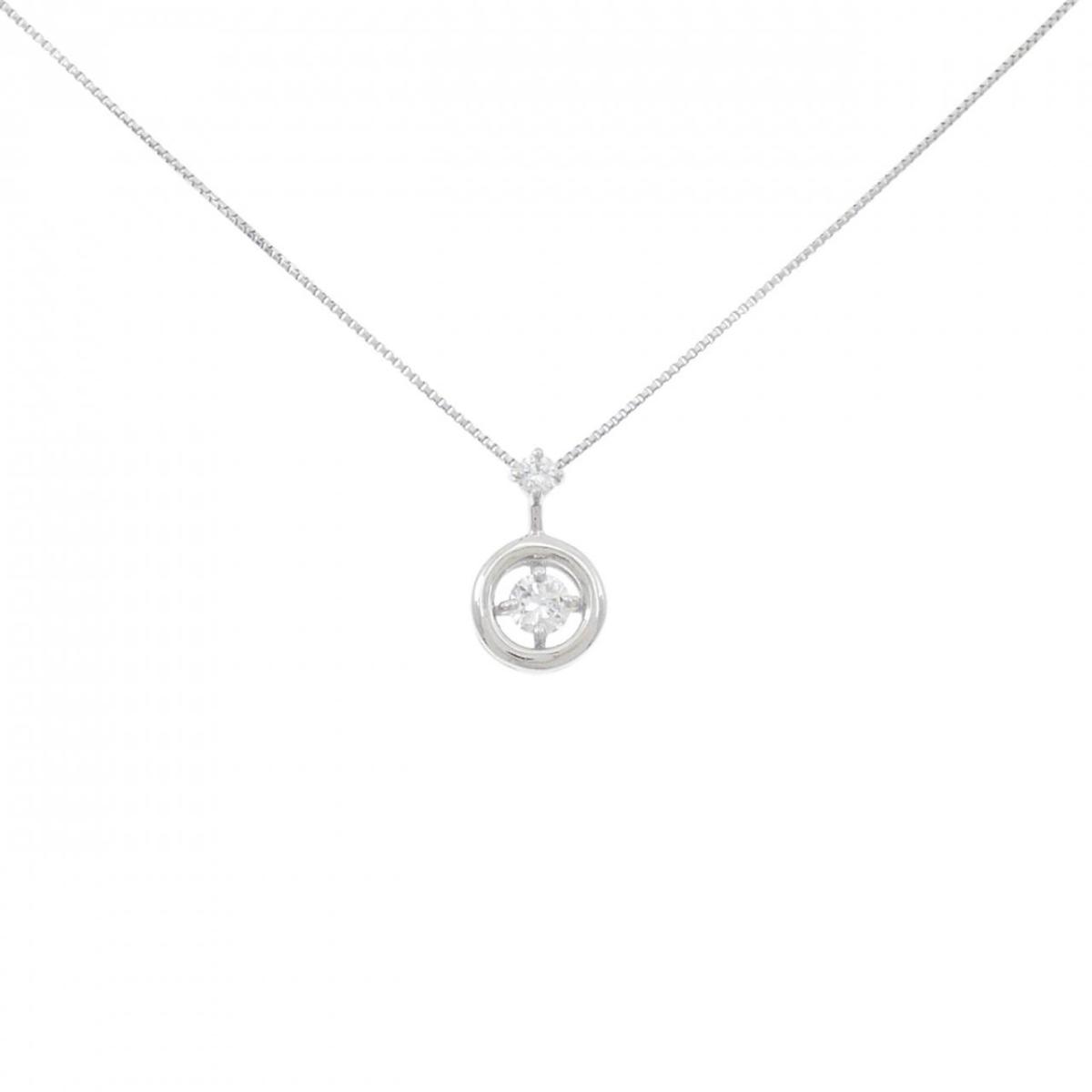 PT900/PT850 ダイヤモンド ネックレス 0.163CT【中古】