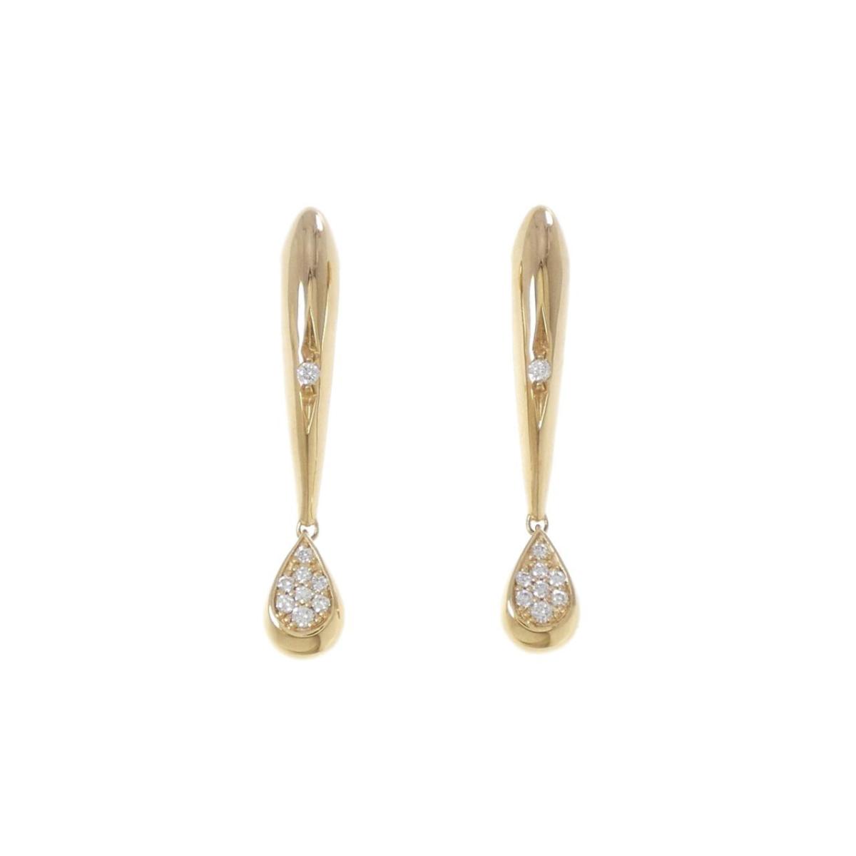 K18YG ダイヤモンド ピアス 0.12CT【中古】