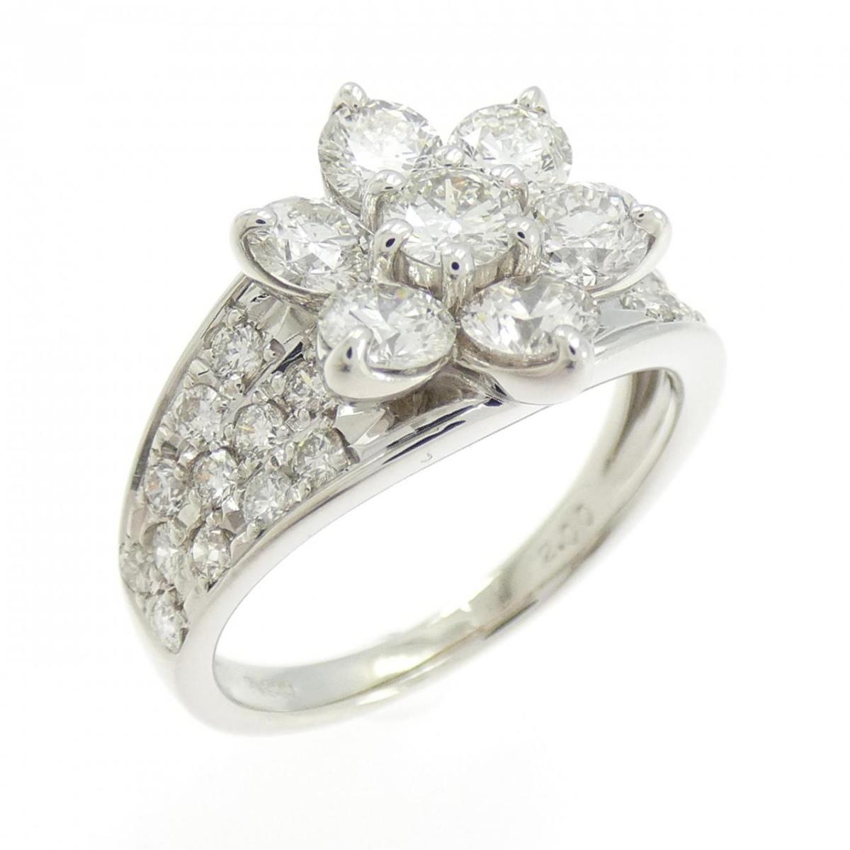PT900 フラワー ダイヤモンド リング 2.00CT【中古】|KOMEHYO ONLINESTORE 店