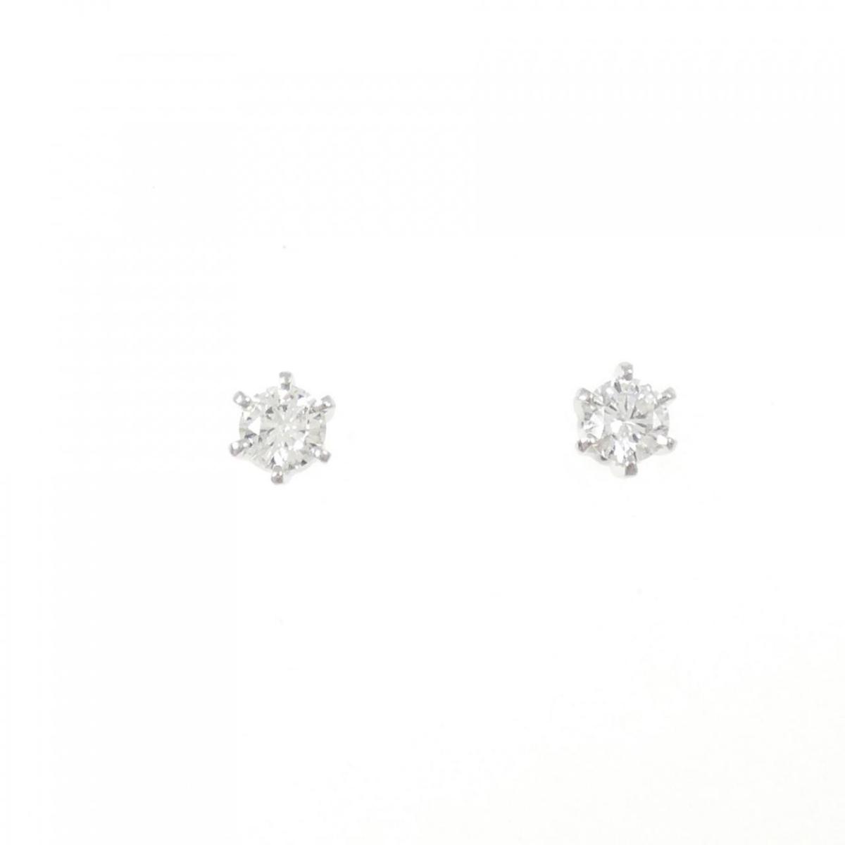 PT850/PT900 ソリティア ダイヤモンド ピアス 0.353CT【中古】