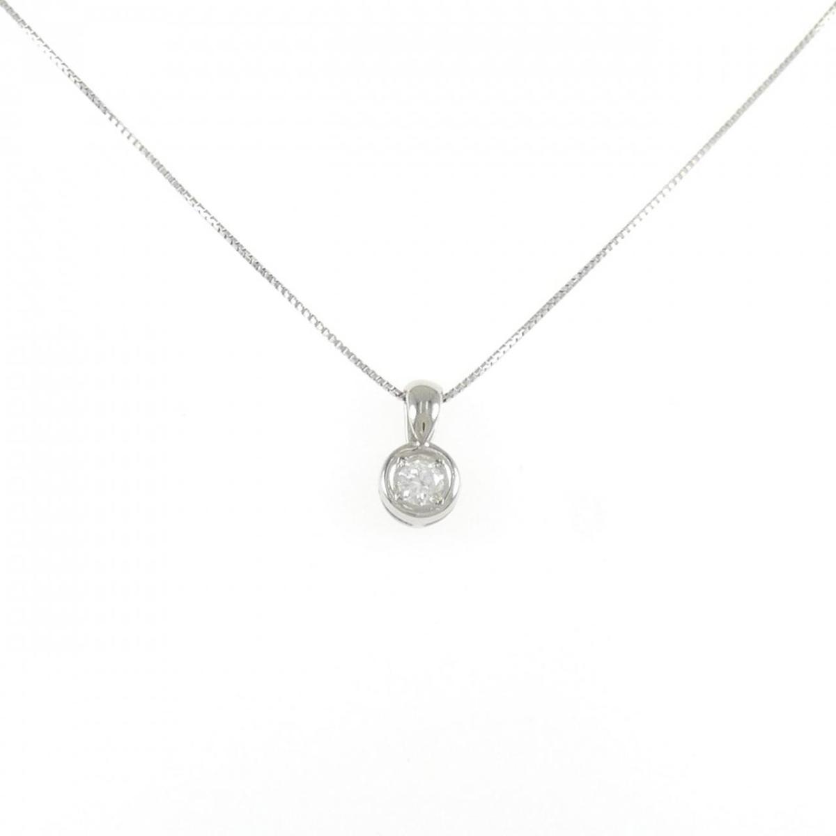 PT1000/PT850 ダイヤモンド ネックレス 0.10CT【中古】