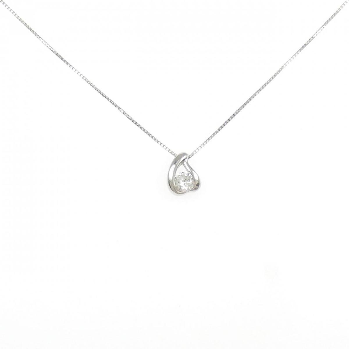PT900/PT850 ダイヤモンド ネックレス 0.20CT【中古】