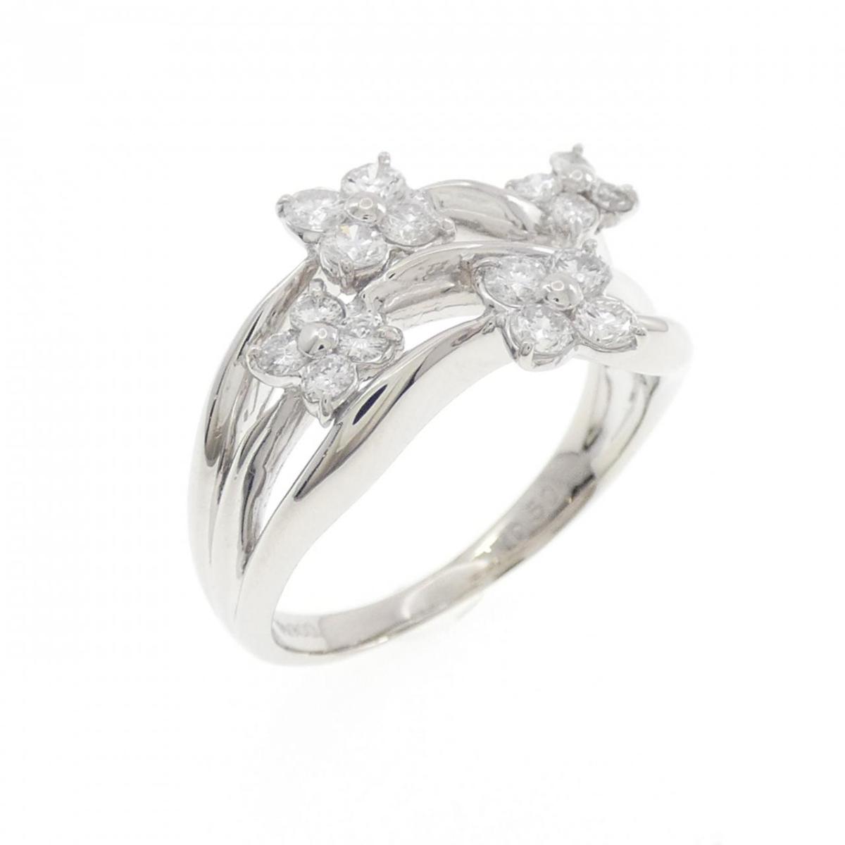 PT900 フラワー ダイヤモンド リング 0.50CT【中古】|KOMEHYO ONLINESTORE 店