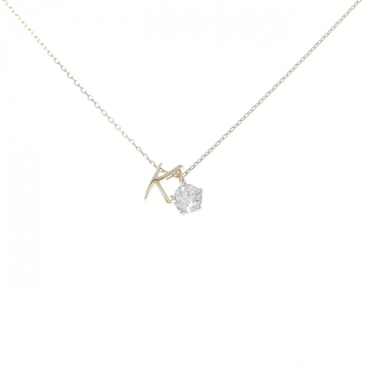 K10YG イニシャルK キュービック ネックレス【中古】|KOMEHYO ONLINESTORE 店