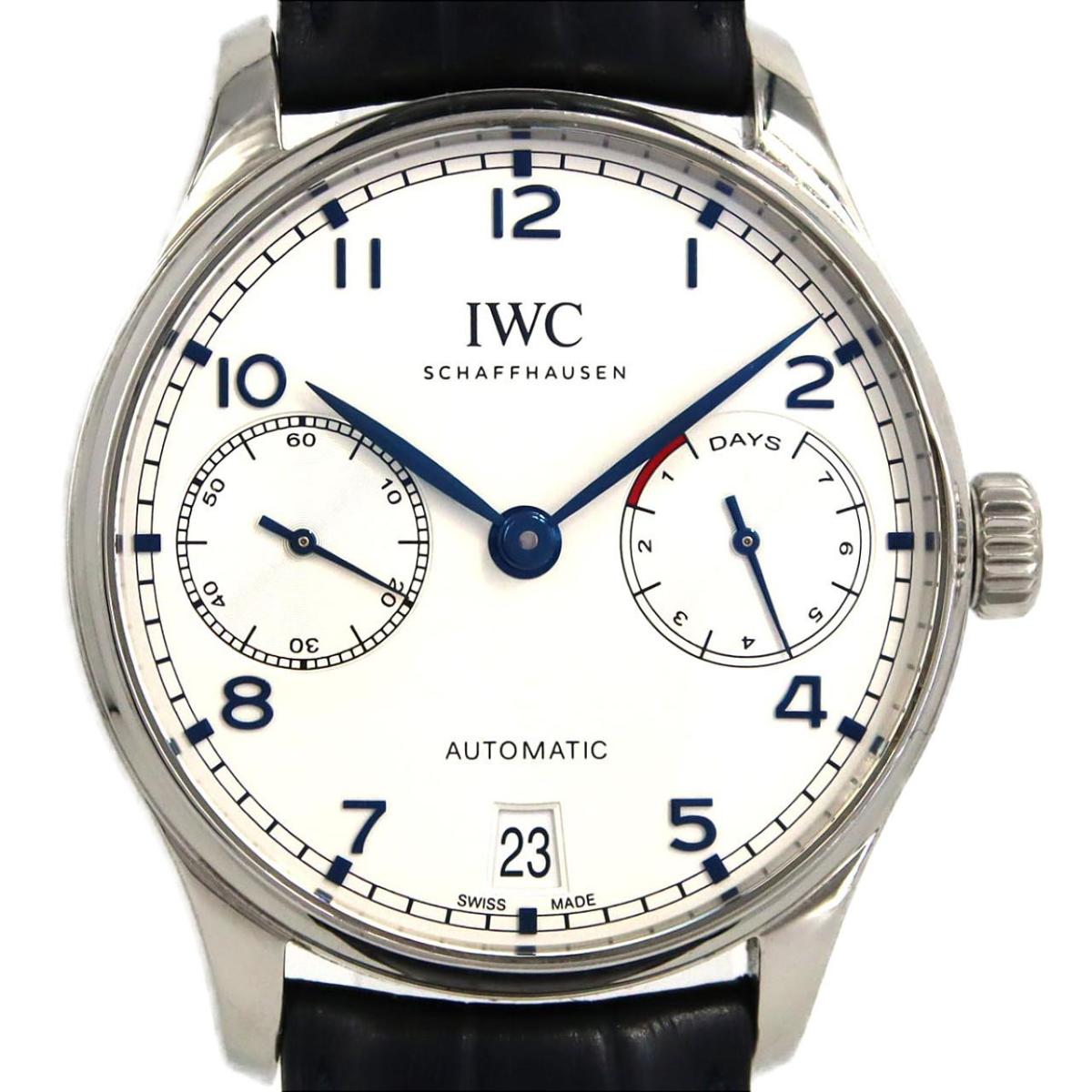 【否検査と修理引きもどす通貨価値】IWC ポルトギーゼオートマティック IW500705 SS 自動小銃巻【中古】