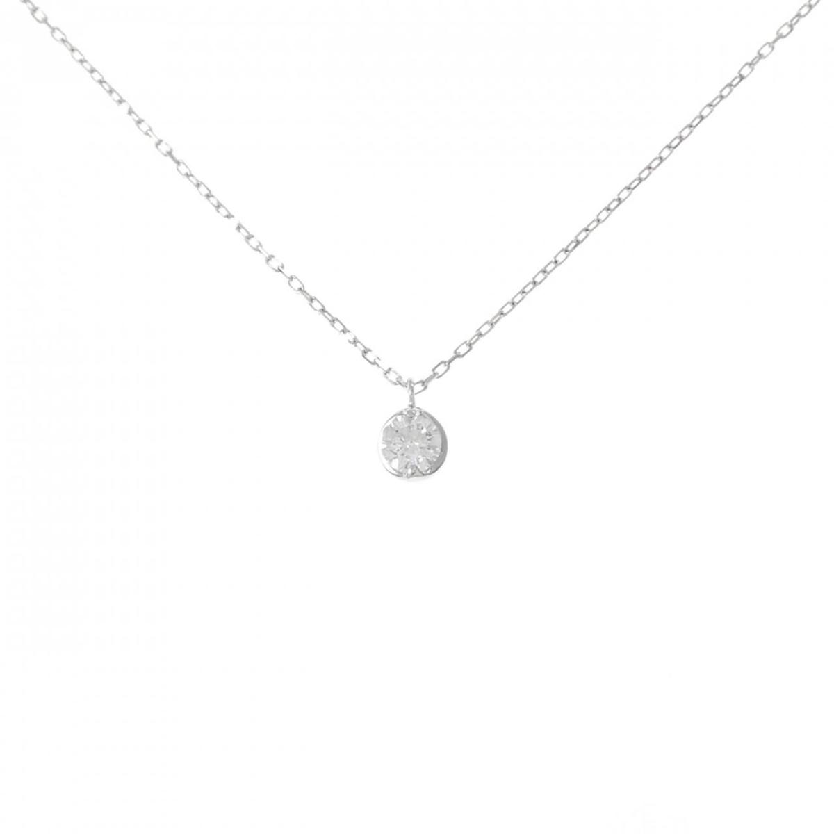 K18WG ダイヤモンド ネックレス 0.20CT【中古】