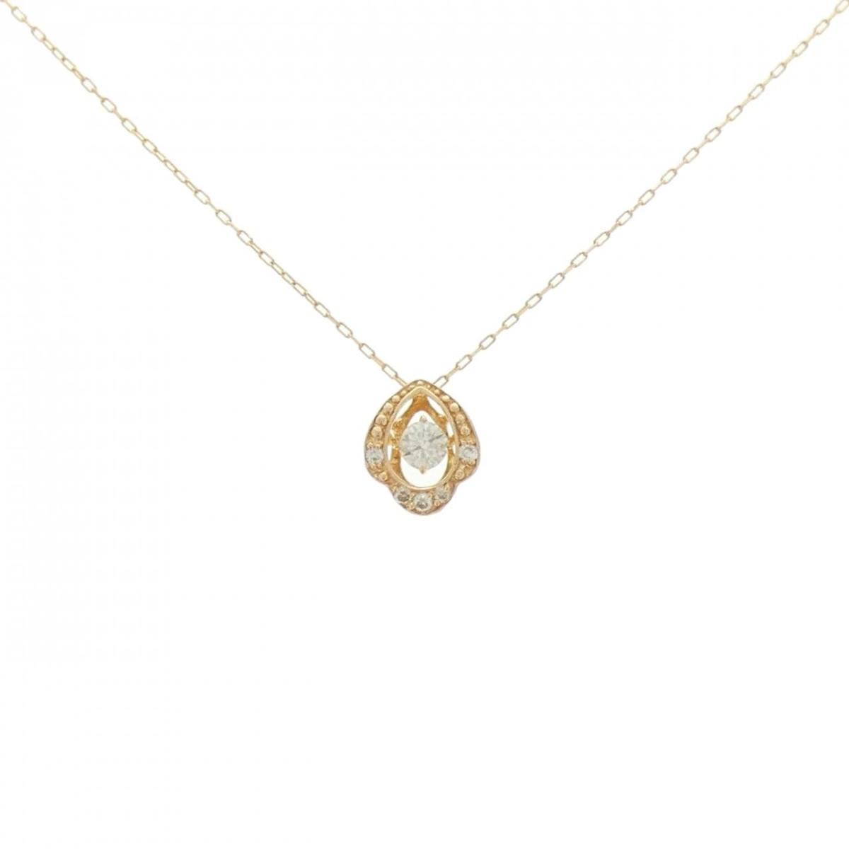 K18PG ダイヤモンド ネックレス 0.10CT【中古】